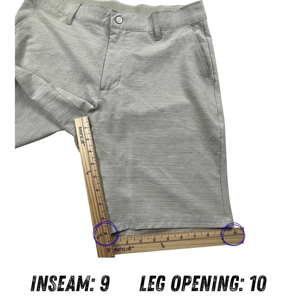 BYLT Mens Kinetic‎ Short Stretch Performance Athletic Golf Large L Gray Heather